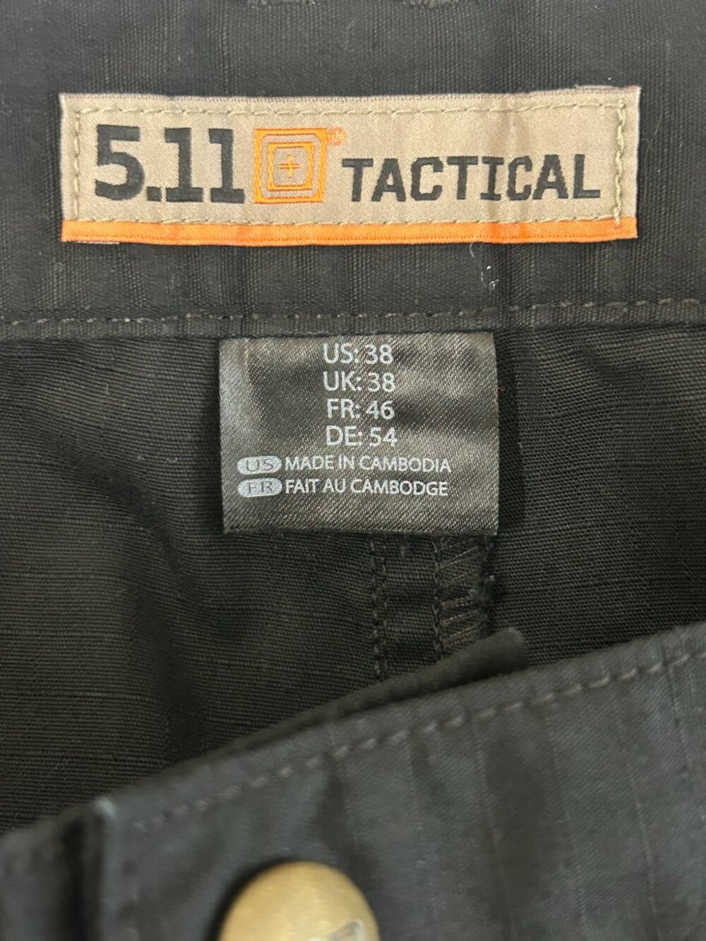 5.11 Tactical Cargo Shorts Black Men's Size 38 Ripstop Pockets - Picture 4 of 4